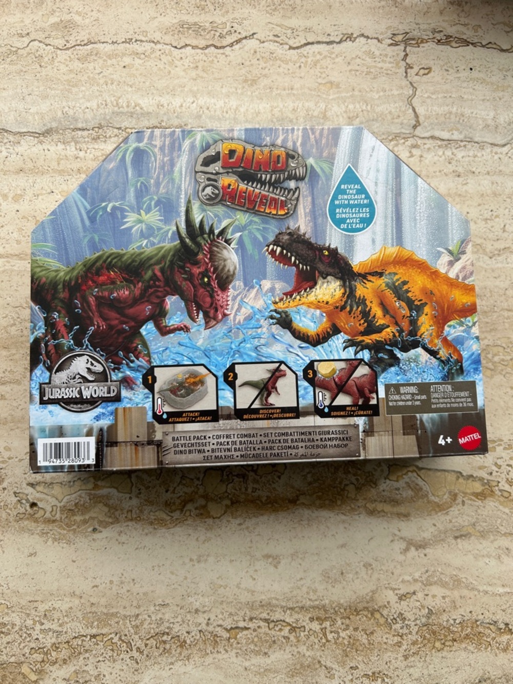NEW 🆕 Mattel Jurassic World Dino Reveal Pack - Orange & Green Dinosaurs
